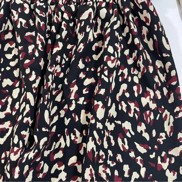 Torrid Leopard Georgette Blouse Red Black - Picture 7 of 9